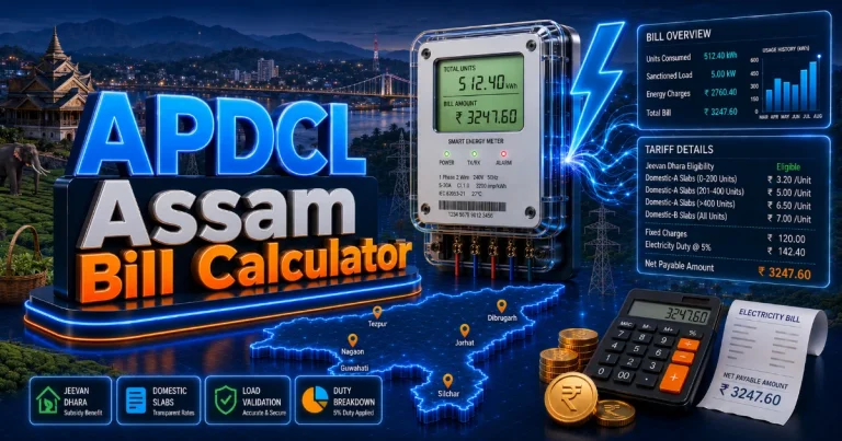 APDCL Bill Calculator 2026 (Latest Updated)