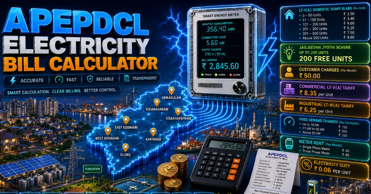 APEPDCL Bill Calculator 2026 (Latest Updated)