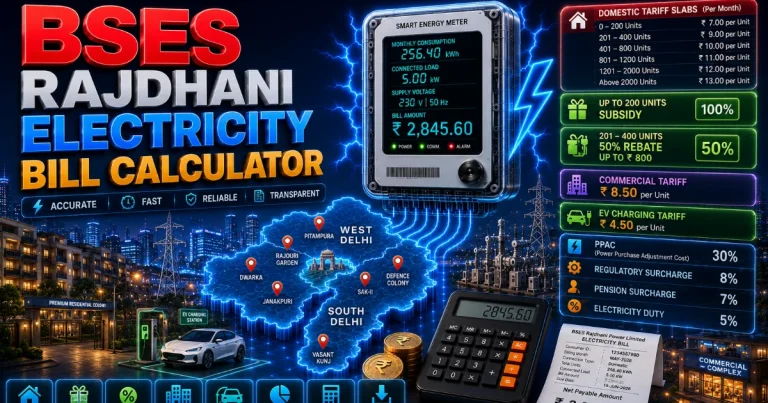 BSES Bill Calculator 2026 (Latest Updated)