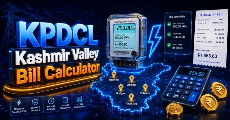 1 Unit Electricity Price in Jammu & Kashmir 2026 (Latest Updated)