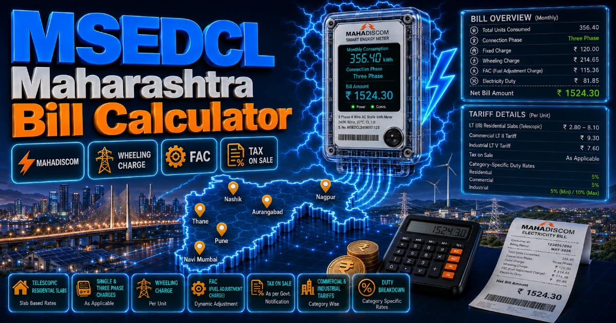 MSEDCL Electricity Tariff Rates 2026 (Latest Updated)