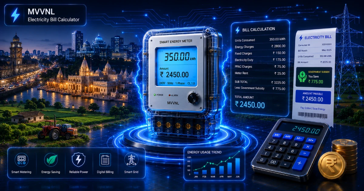 MVVNL Bill Calculator 2026 (Latest Updated)