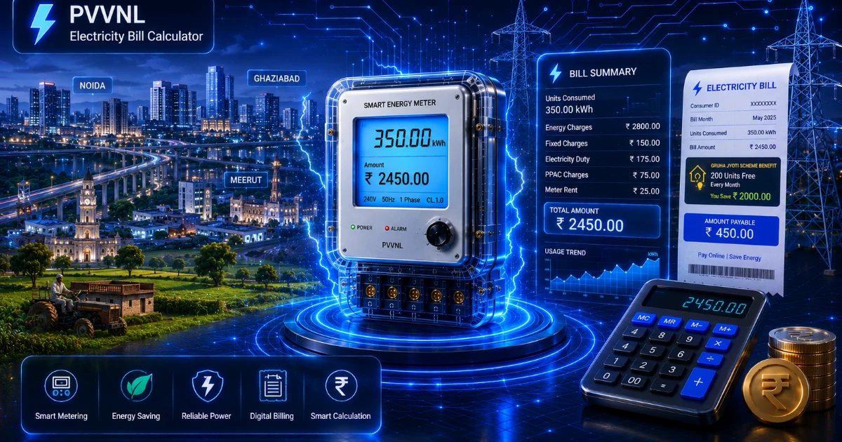 PVVNL Bill Calculator 2026 (Latest Updated)