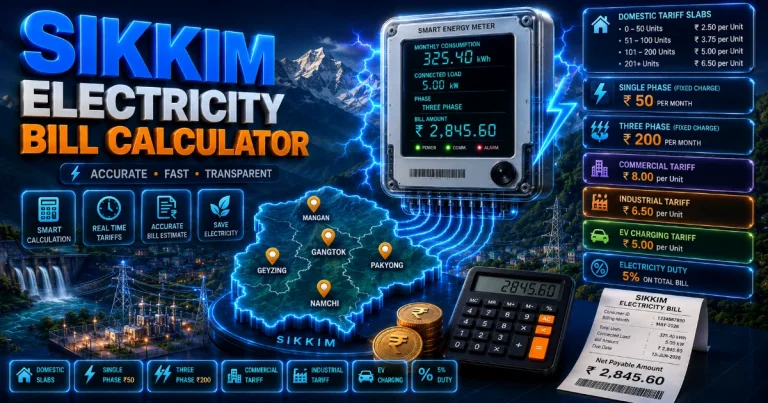 Sikkim Bill Calculator 2026 (Latest Updated)