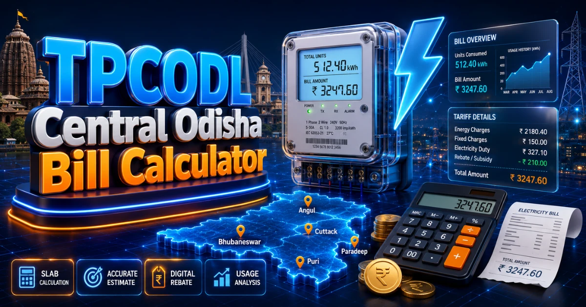TPCODL Bill Calculator 2026 (Latest Updated)