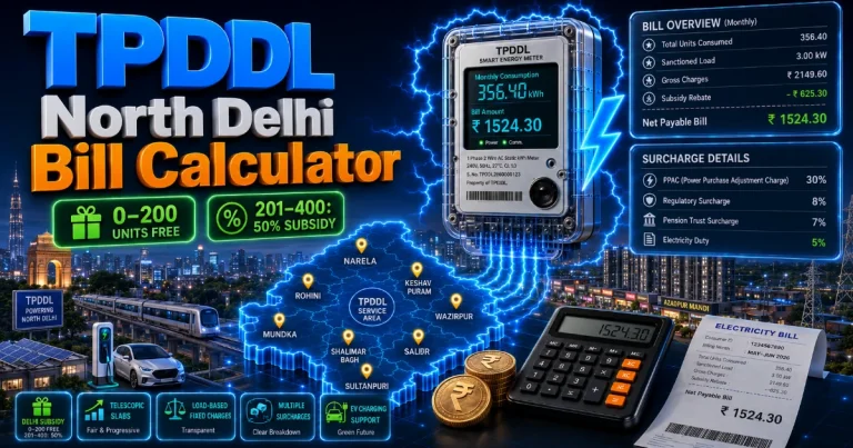 TPDDL Bill Calculator 2026 (Latest Updated)
